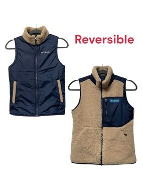 COLUMBIA Kids' Faux Sherpa Reversible Vest M